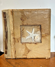 Rustic Handmade Natural Materials Sea Shells Photo Album Fits 20 4x6" Photos