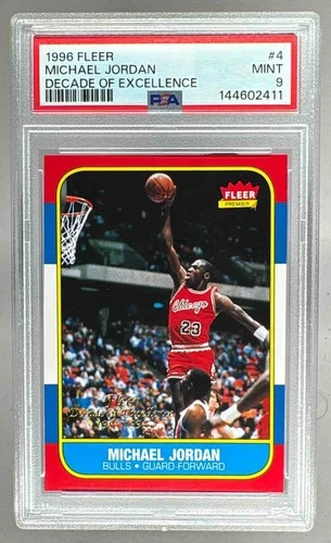1996 Fleer 4 Michael Jordan Decade of Excellence PSA 9 MINT - 144602411