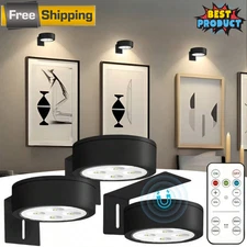 Wireless Picture Lights Wall LED Art Battery-Power Metal Wall Light Fairy Light