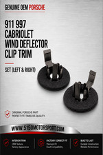 Genuine Porsche 911 997 Cabriolet Wind Deflector Clip Trim SET (LEFT & RIGHT)
