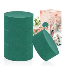 4Pcs Floral Foam Round 3.15" Small Green Wet Dry Flower Foam Blocks Florist P