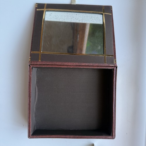 Vintage Felt Covered Cardboard Trinket Jewelry Box Puffy Gypsy Woman Cover MCM - Picture 7 of 13