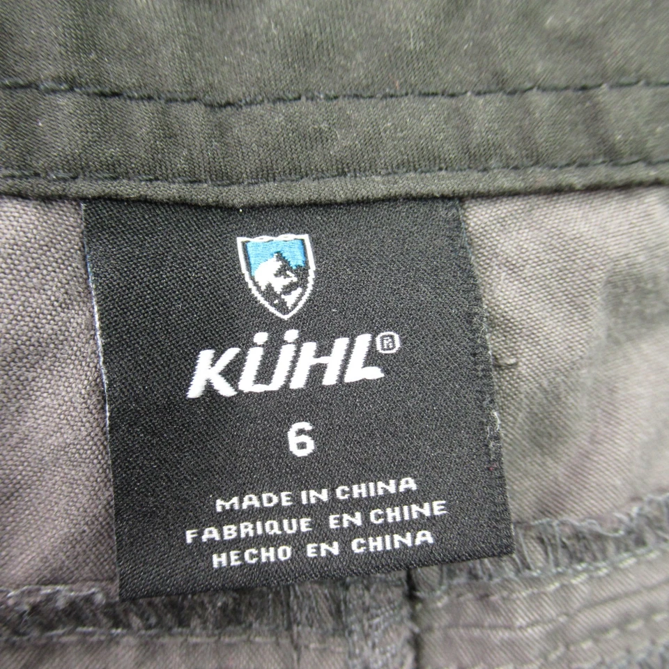 Shorts Kuhl Feminino 6 Bolsos Snap Leve Ao Ar Livre Caminhada Carga Cinza - Imagem 3 de 4