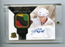 2010-11 UD The Cup Signature Patches Game Used Patch Auto /75 Patrick Kane 4CLR