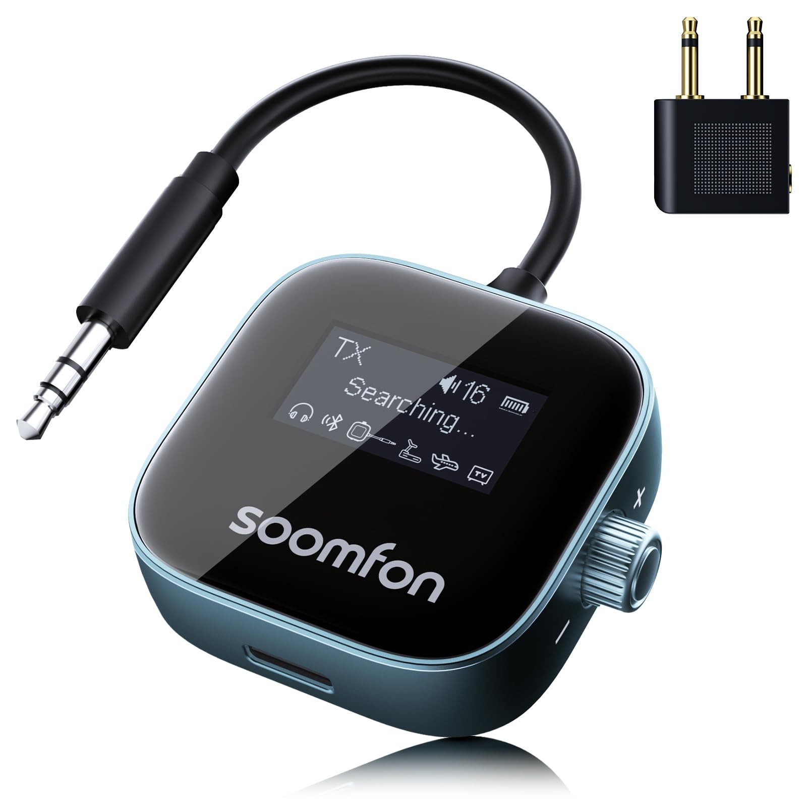 Wireless Bluetooth 5.3 Adapter for Headphones Dual Mode Airplane Audio Transmitter