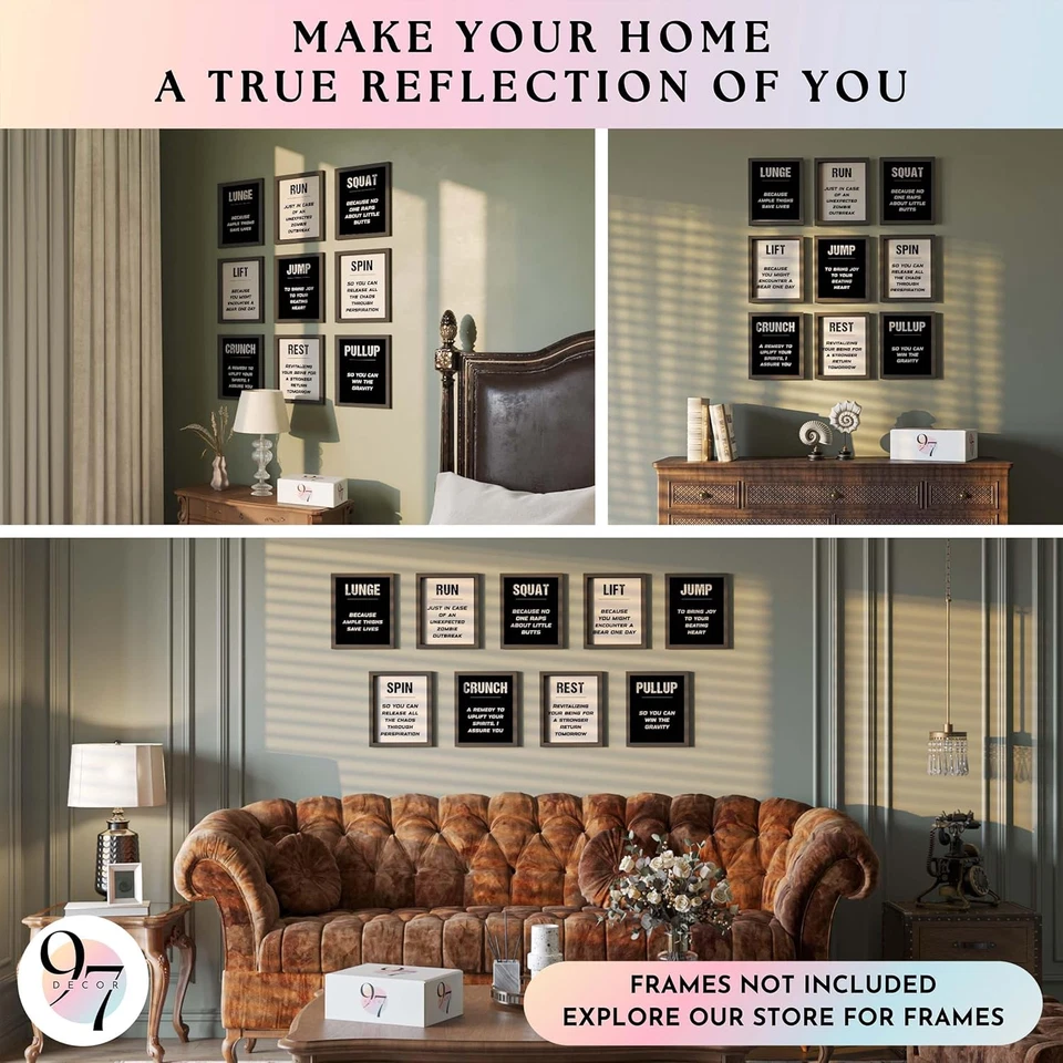 Workout Posters for Home Gym Decor - Gym Posters Motivational Quotes Wall Art Pr - Image 4 of 4