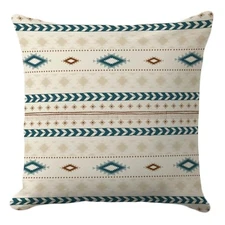 Boho Southwestern Pillow Covers 18x18'' - Geometric Aztec Design, Tribal