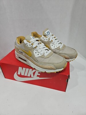 Nike Air Max 90 String Wheat Gold White (AT4968 200) Running Shoes Women's 