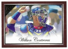 2019 Topps Gallery Wood Canvas #92 Willson Contreras Parallel Chicago Cubs MLB