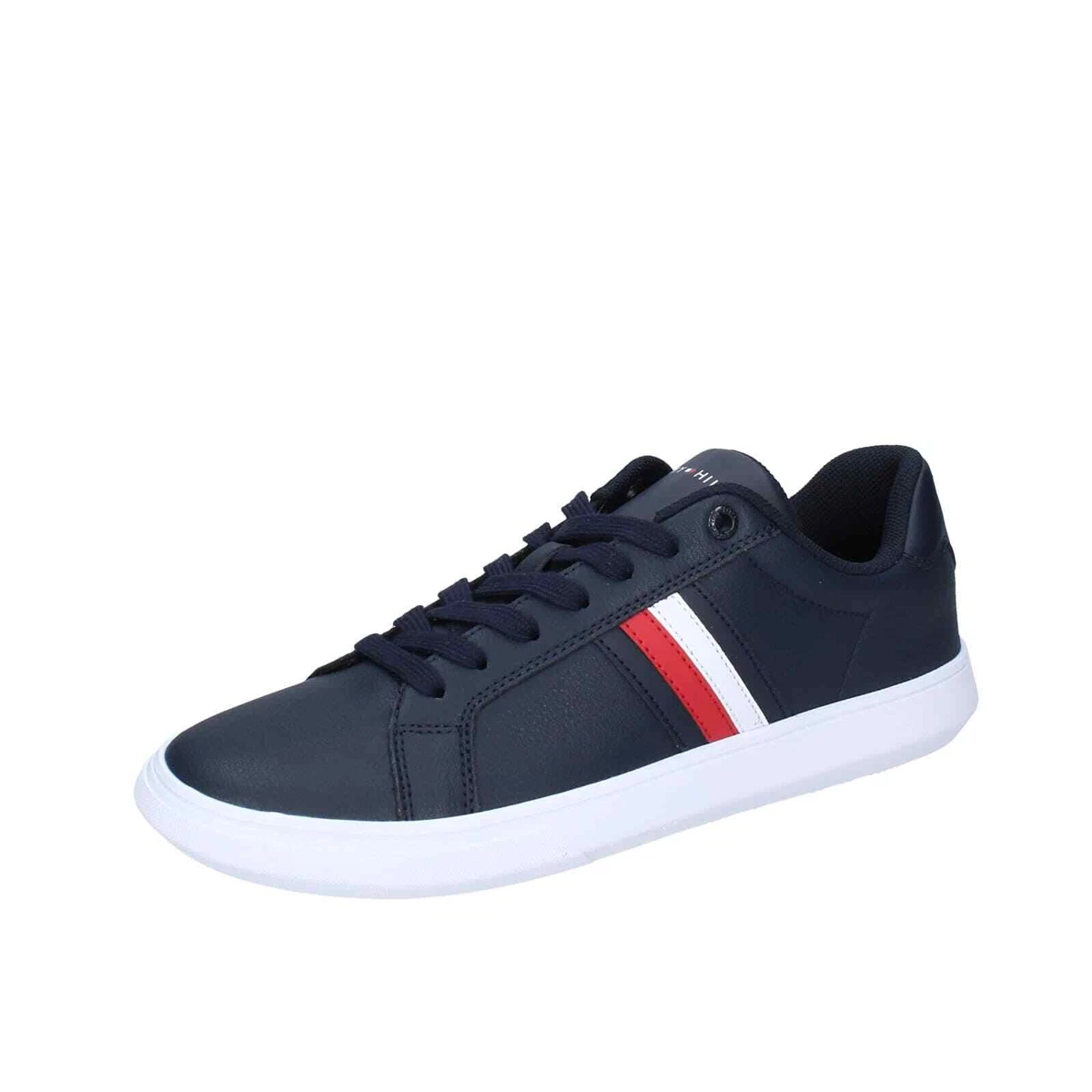 Tommy Hilfiger Logo Round Toe Sneakers in Blue for Men