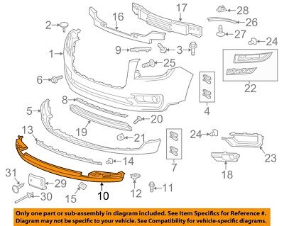GMC GM OEM 13-16 Acadia Front Bumper-Extension 20982397 | eBay
