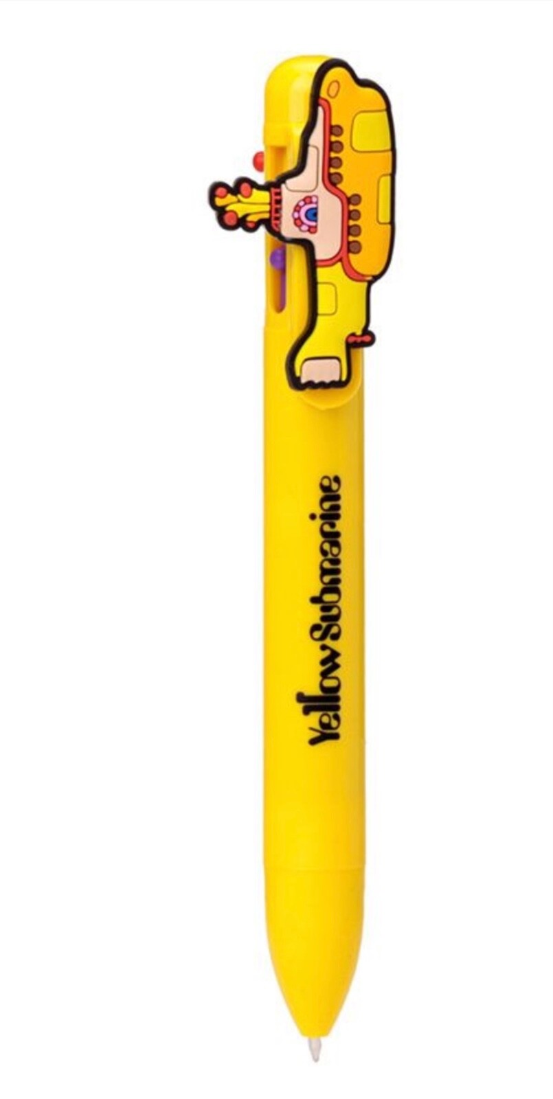 The Beatles Yellow Submarine Multi Colour Pen with Charm (6 Colours)