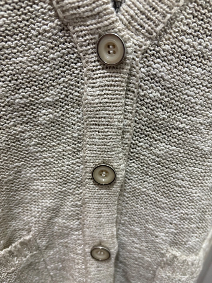 Suéter cárdigan tejido etiqueta amarilla St John para mujer con camisa adjunta talla XL Foto 3 de 4