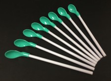 Set of 8 Reusable Plastic 9" Spoon-Straws