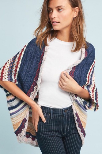 Anthropologie Kearny Crocheted Cardigan 