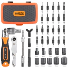 38pcs Socket Ratchet Screwdriver Wrench Repair Tool Kit Mini Mechanics Tool Set