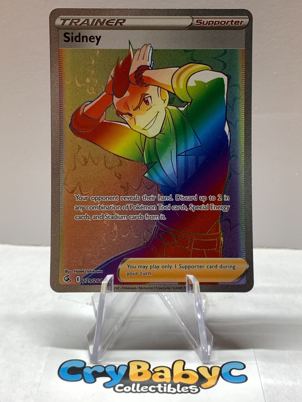 Pokemon Sidney 279/264 Fusion Strike Sword & Shield SECRET RARE TRAINER