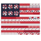 Patriotic Flag Fabric American Beauty Country Cotton Riley Blake 36"X44" Panel