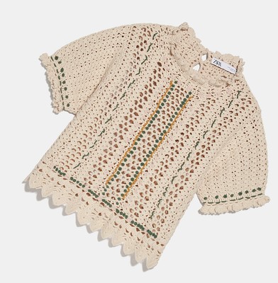 zara crochet top