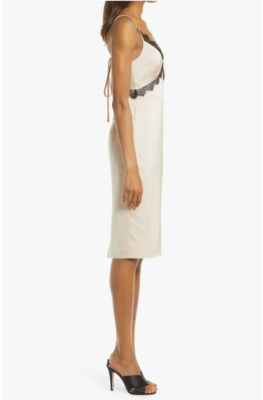 NEW LAVISH ALICE Champagne CONTRAST LACE Satin MIDI Slip DRESS US 4 (fits a  2) | eBay