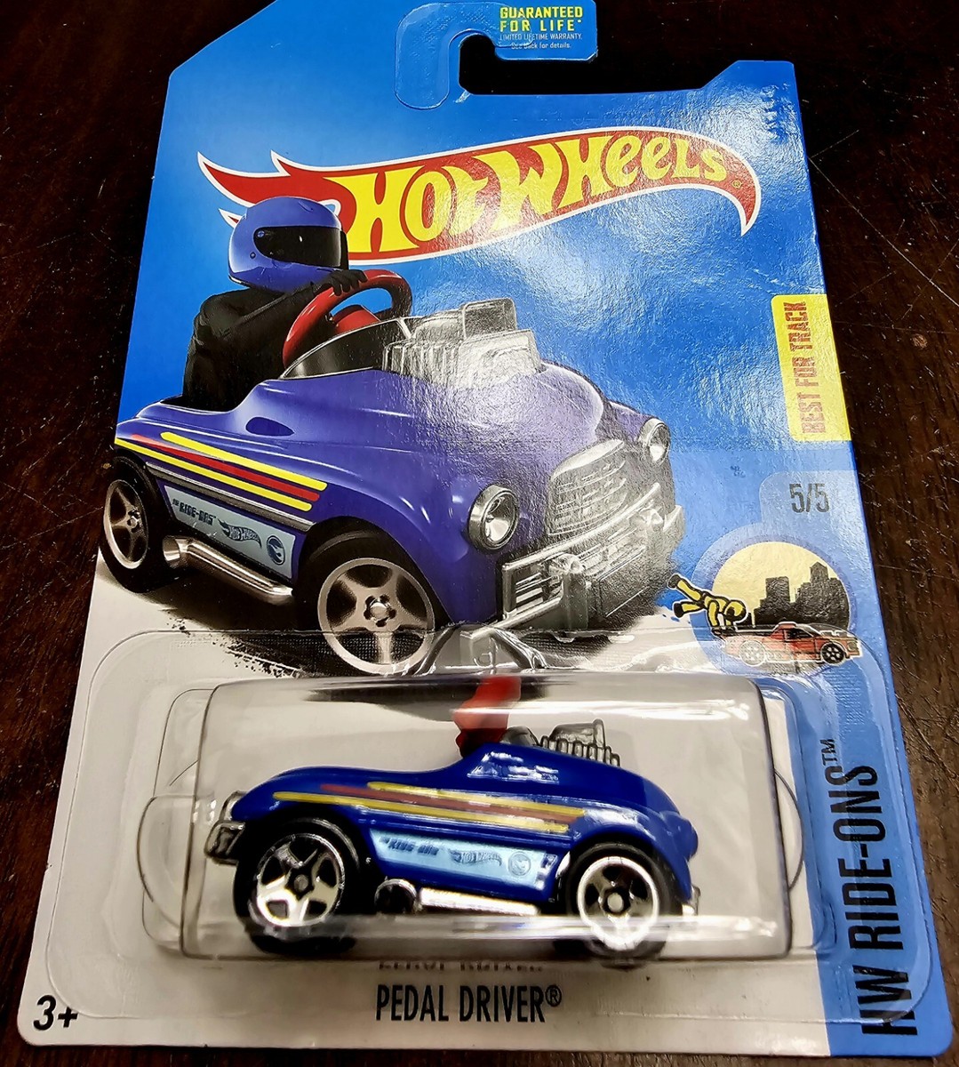 Hot Wheels 2017 Treasure Hunt Pedal Driver Blue HW Ride-Ons #5/5