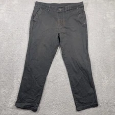 Swiss Tech Pants Men's 38x30 (Fits 36x28) Chino Twill Steel Grey Outdoor READ