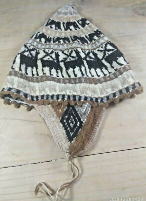 Peruvian handmade chullo - hat - hat for women - warm winter - knitted in wool Peruvian handmade chullo - hat - hat for women - warm winter  main image 3
