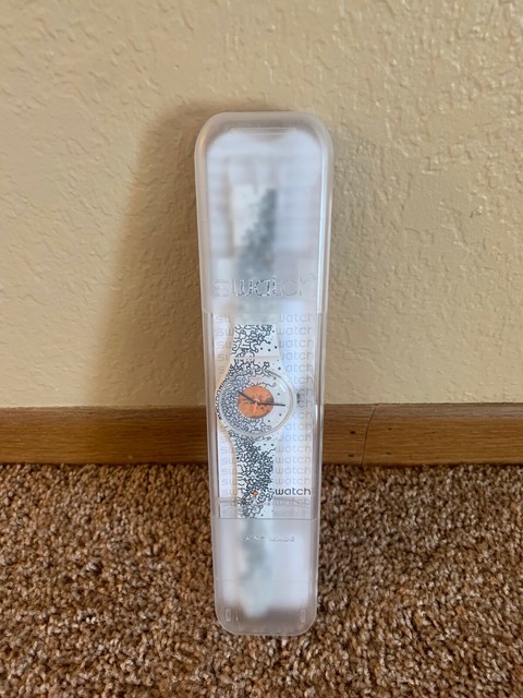 Swatch SUOW167 Orange Pusher 41mm Unisex Two-tone Silicone Watch for sale  online | eBay