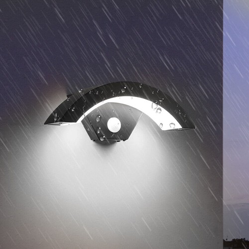 Modern Curved Outdoor LED Wall Light PIR Motion Sensor Lamp Garden Porch Outside - Picture 4 of 15