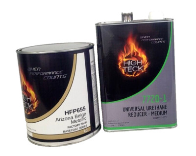 High Teck HFP655 Ford AQ Arizona Beige Metallic Basecoat Paint & Medium Reducer