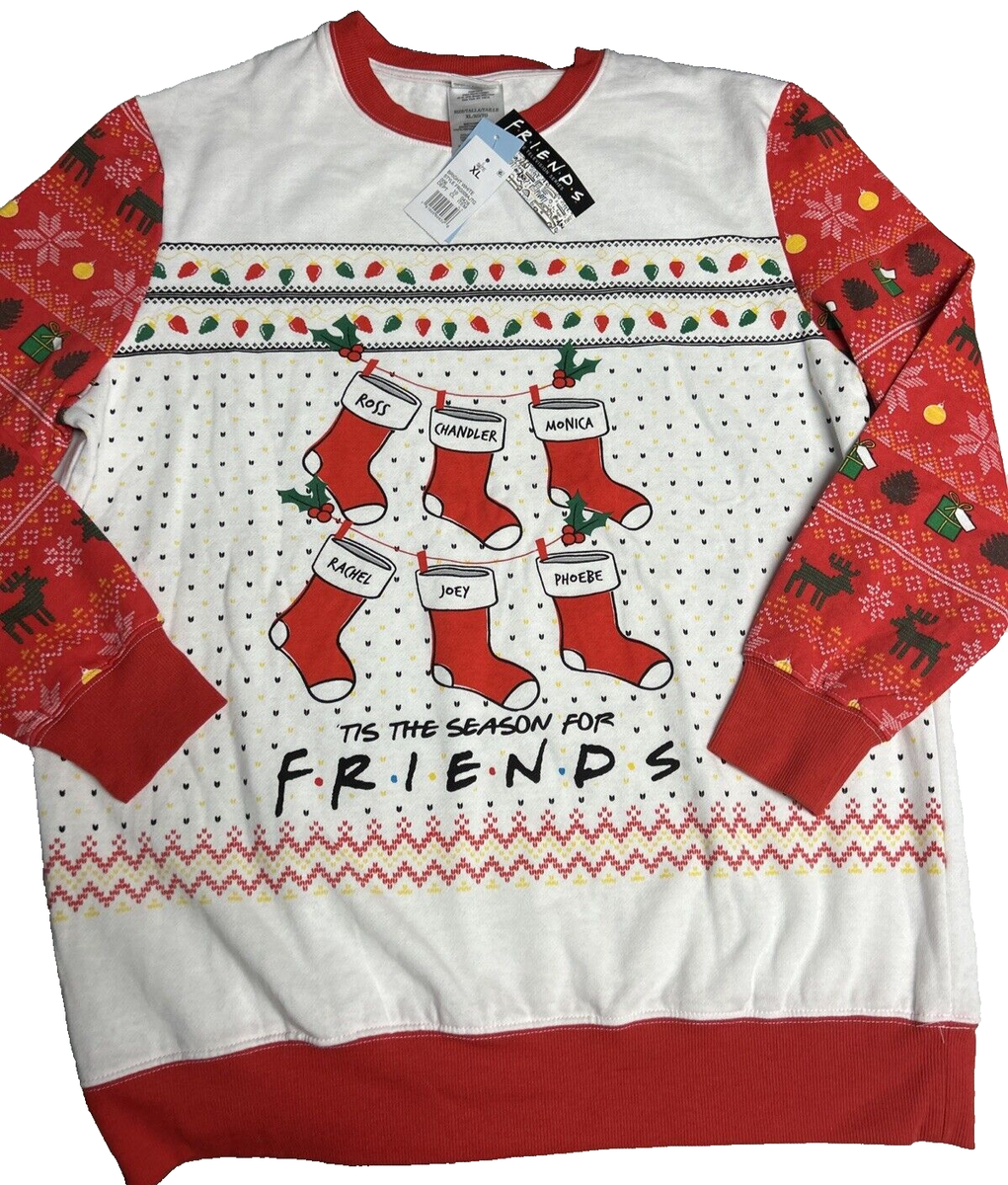 Friends TV Show Christmas Sweatshirt Stockings Joey Chandler Phoebe Ross  Monica