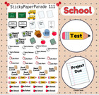 School Planner Stickers #111 / Planner Stickers / School Stickers