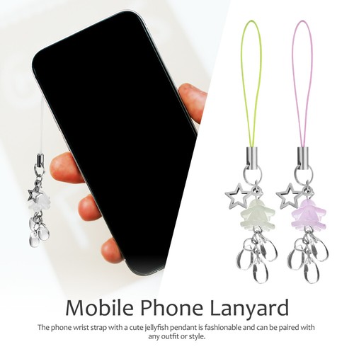 3 Pcs Mobile Phone Straps Matching Charms Cute Keychains for Women - Zdjęcie 8 z 11