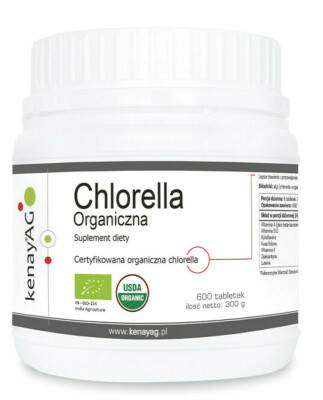 Chlorella 100% Organic BIO ECO Organic USDA 500mg 180 Tablets