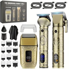 Hair Clipper and Trimmer Set Barber Clippers Set for Men, Professional Kit Beard