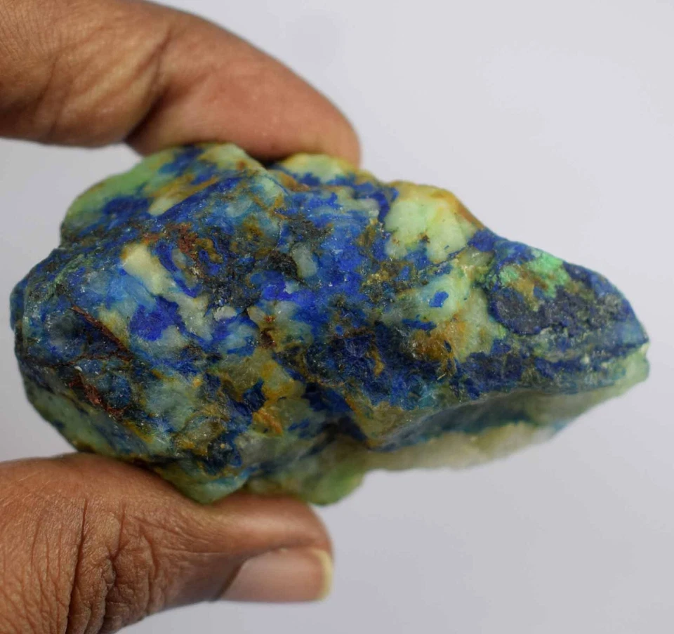 Azurita natural malaquita 186,45 quilates piedras preciosas curación áspera colección espécimen Foto 2 de 4