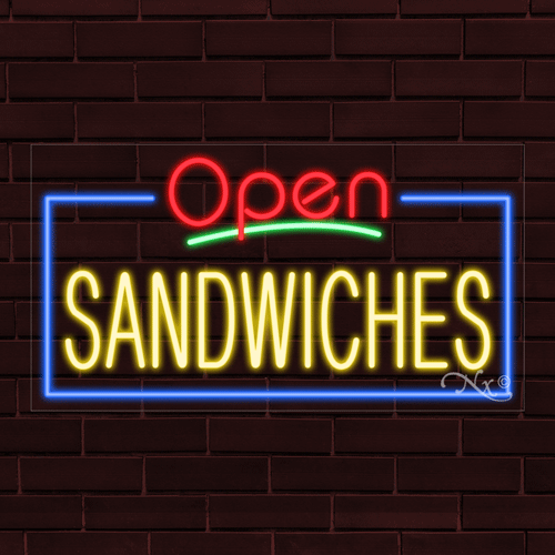 NEU "OFFENE SANDWICHES" mit RAND 33x18 ZOLL LED FLEX FENSTER/WAND INNEN SCHILD 35438 - Bild 1 von 1