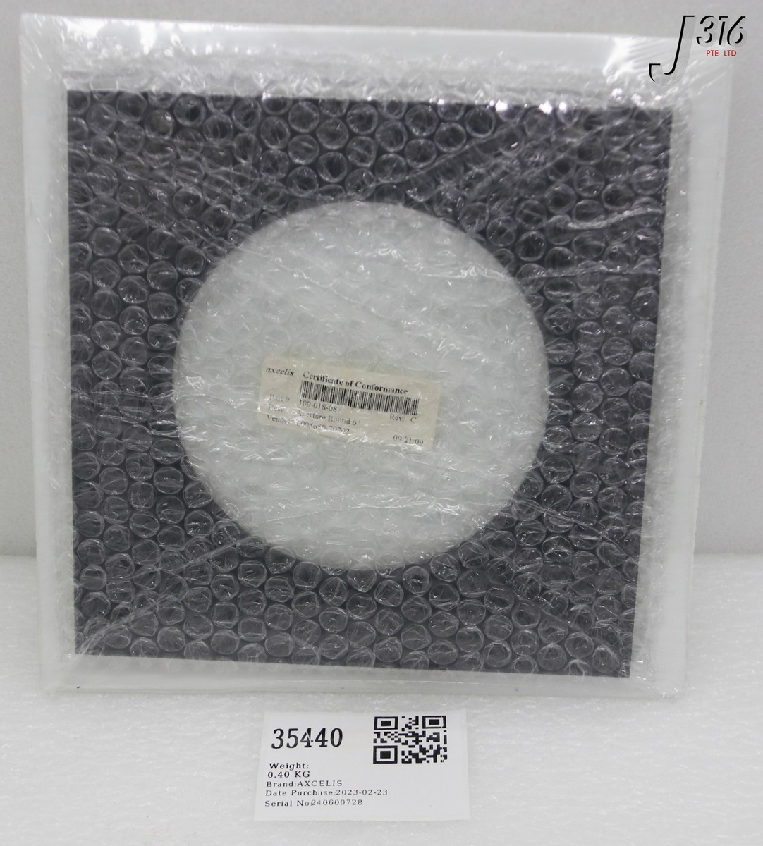 35440 AXCELIS APERTURE, ROUND, 6200A, GRAPHITE, 6