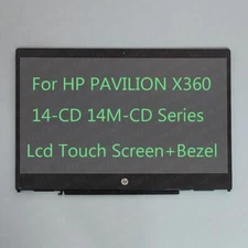 HP X360 14-cd0058TU 14" FHD LCD Screen Touch Glass Digitizer Assembly +Bezel