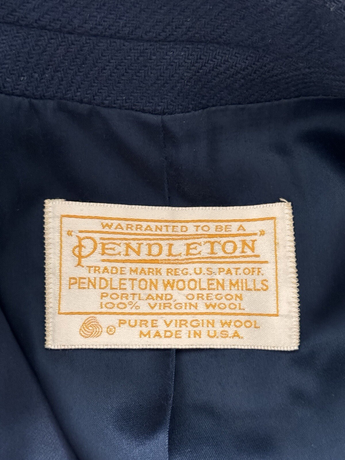 Pendleton Vintage Virgin Wool Double Breasted Nav… - image 7