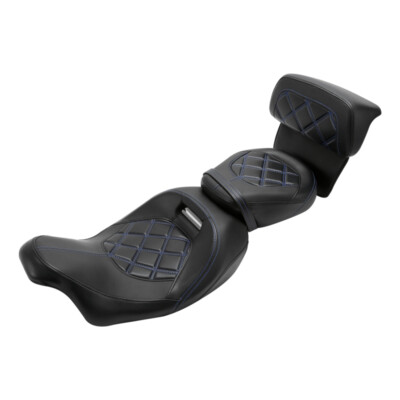 Driver & Passenger Seat Backrest Pad Fit For Harley Touring Electra Glide 14-23