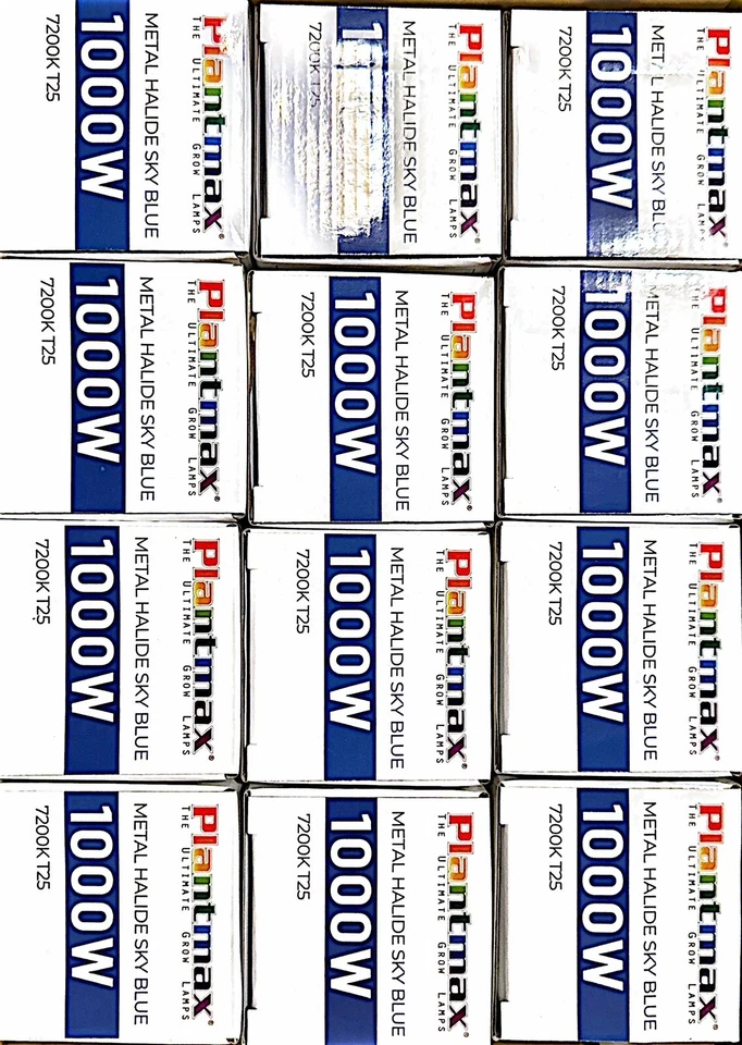 (CASE Of 12) PlantMax MH Sky Blue spectrum 1000 Watt - 7200K Lamp Bulb - Image 2 of 4