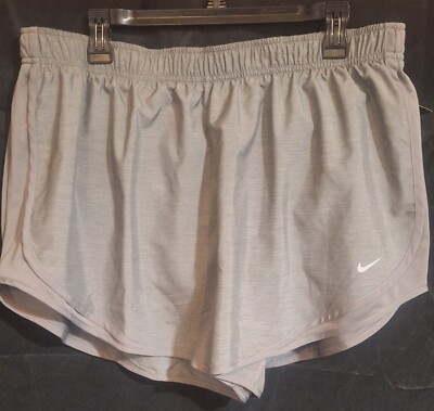 Nike Plus Size Dri-Fit Tempo Running Shorts Women's 1X Gunsmoke Drawstring Waist