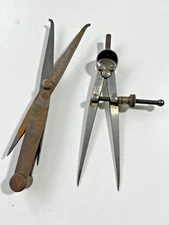 VINTAGE CRAFTSMAN SPRING JOINT DIVIDER CALIPERS B.FLACH  LOCK JOINT IN/OUT JO2CL