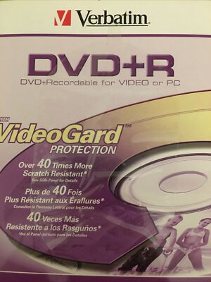 Verbatim DVD+R RW with VideoGard Scratch Protection 10 Pack Discs