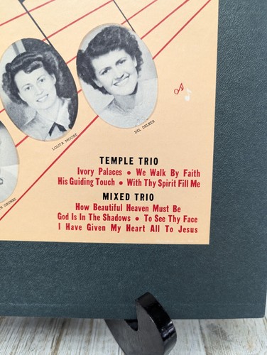 Favorite Trios Temple Trio Mixed Del Delker LP-1216 Chapel Records Vinyl Record - Picture 3 of 11