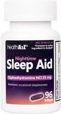 HealthA2Z Sleep Aid, Diphenhydramine HCl 25mg Softgels, Supports Deeper, Restful