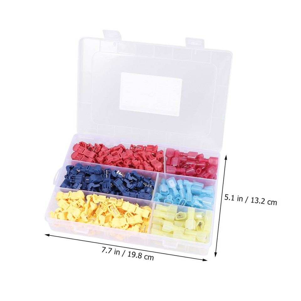 Threaded Copper Connecters 240Pcs Copper Terminal Connector Set Waterproof Dust Proof Cold Pressed ...