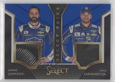 2017 Select Pairs Blue Prizm 77/199 Dale Earnhardt Jr Jimmie Johnson HOF 17e2