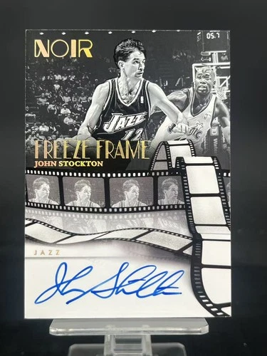 2024-25 Panini Noir Freeze Frame John Stockton /10 Autograph Gold #FFS-JST